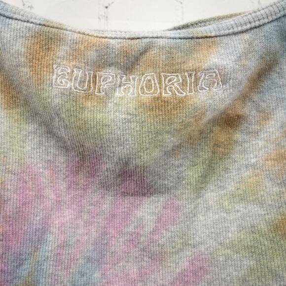 Pac Sun Women's Size Large Tie Dye Euphoria Tank Top #1529 - Picture 2 of 6